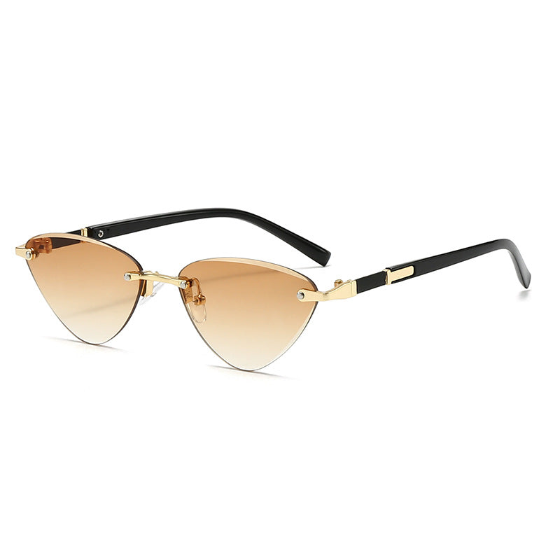 Damen modische Cat-Eye Sonnenbrille mit elegantem Metallrahmen Brehn