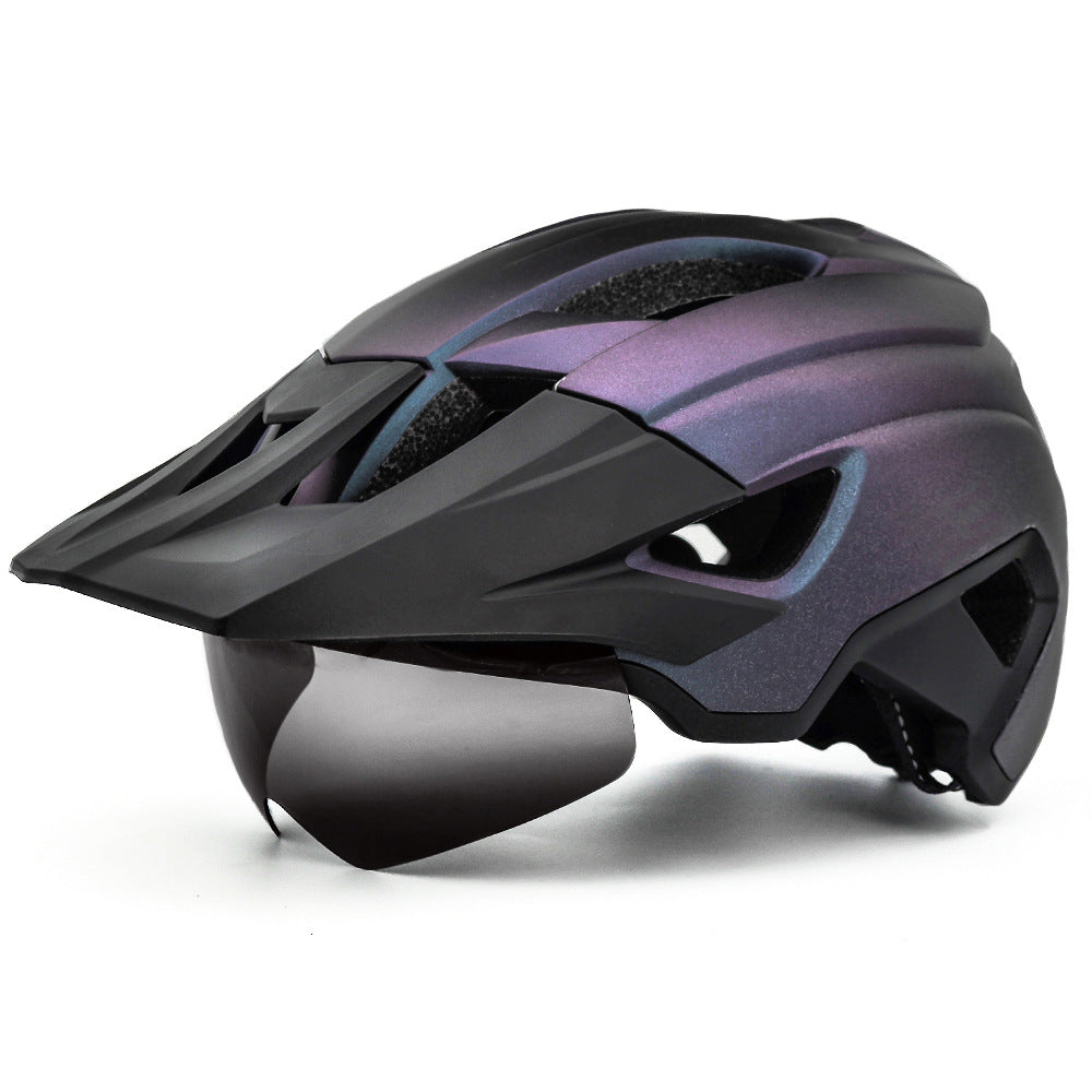 Fortgeschrittener Mountainbike-Helm mit integriertem Visier Brehn