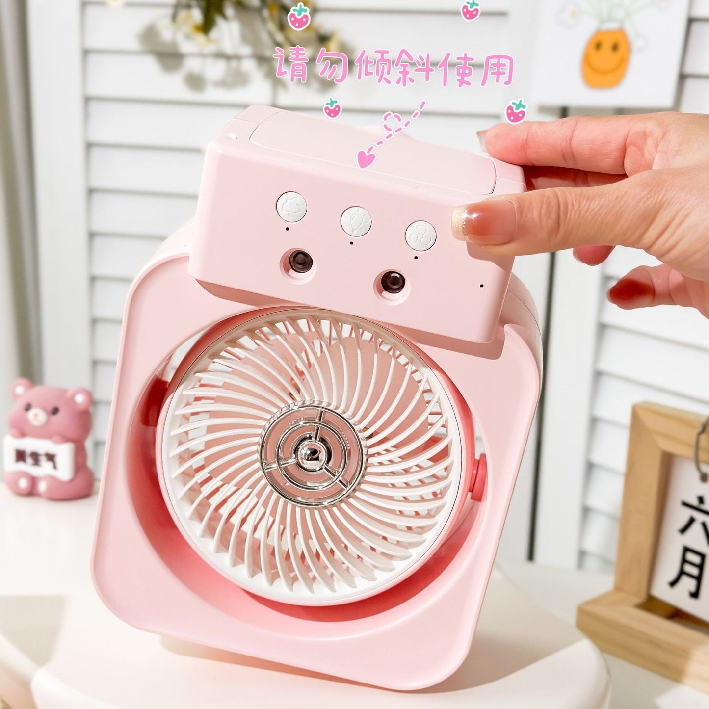 Frauen Tragbarer Mini Tischventilator mit USB-Anschluss Brehn