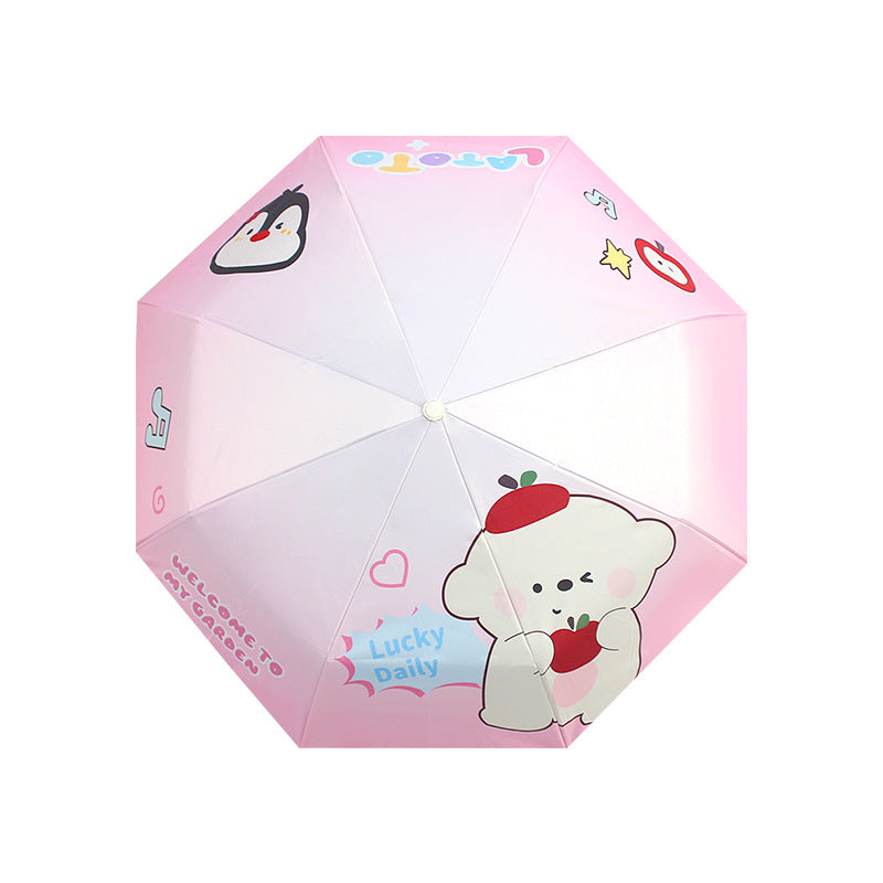 Damen Faltbarer Regenschirm mit verspieltem Design Brehn