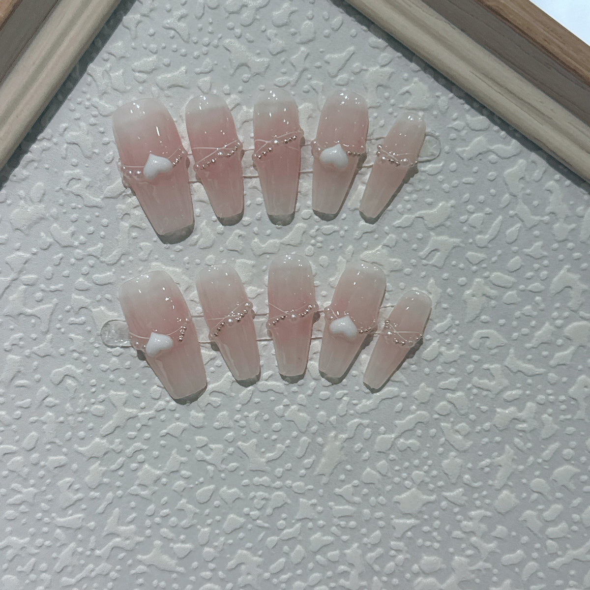 Elegantes 3D Dekoratives Druck-Nagelset