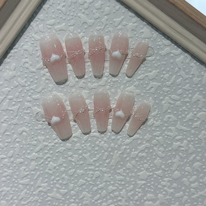 Elegantes 3D Dekoratives Druck-Nagelset