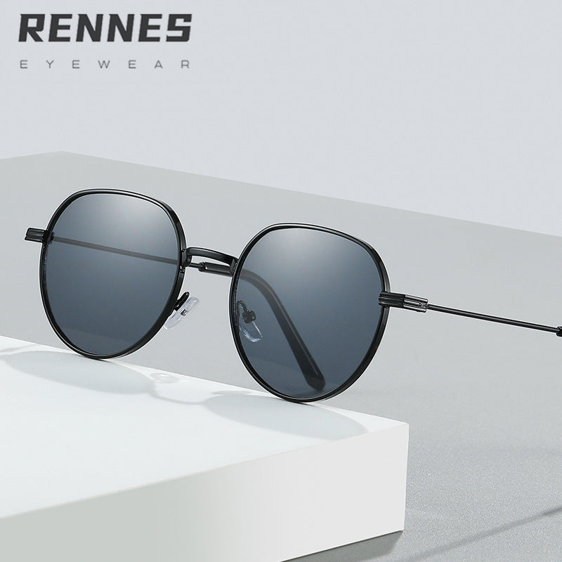 Damen Stilvolle runde Designermode Sonnenbrille Brehn