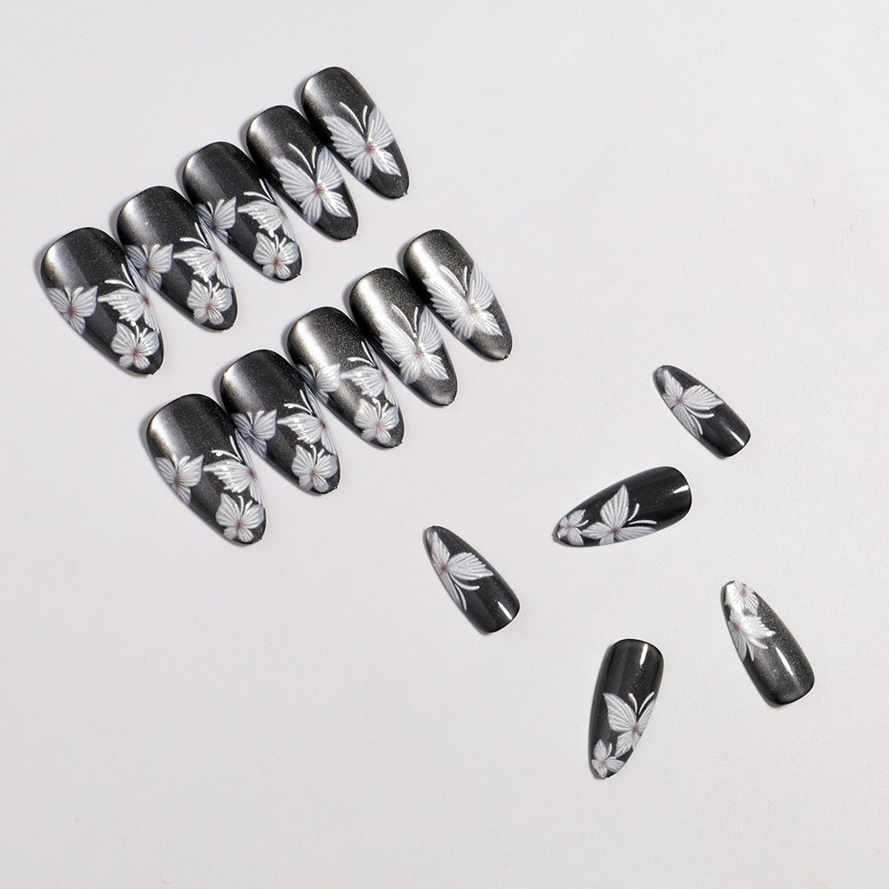 Floral Accent Press-On Nails Set Brehn