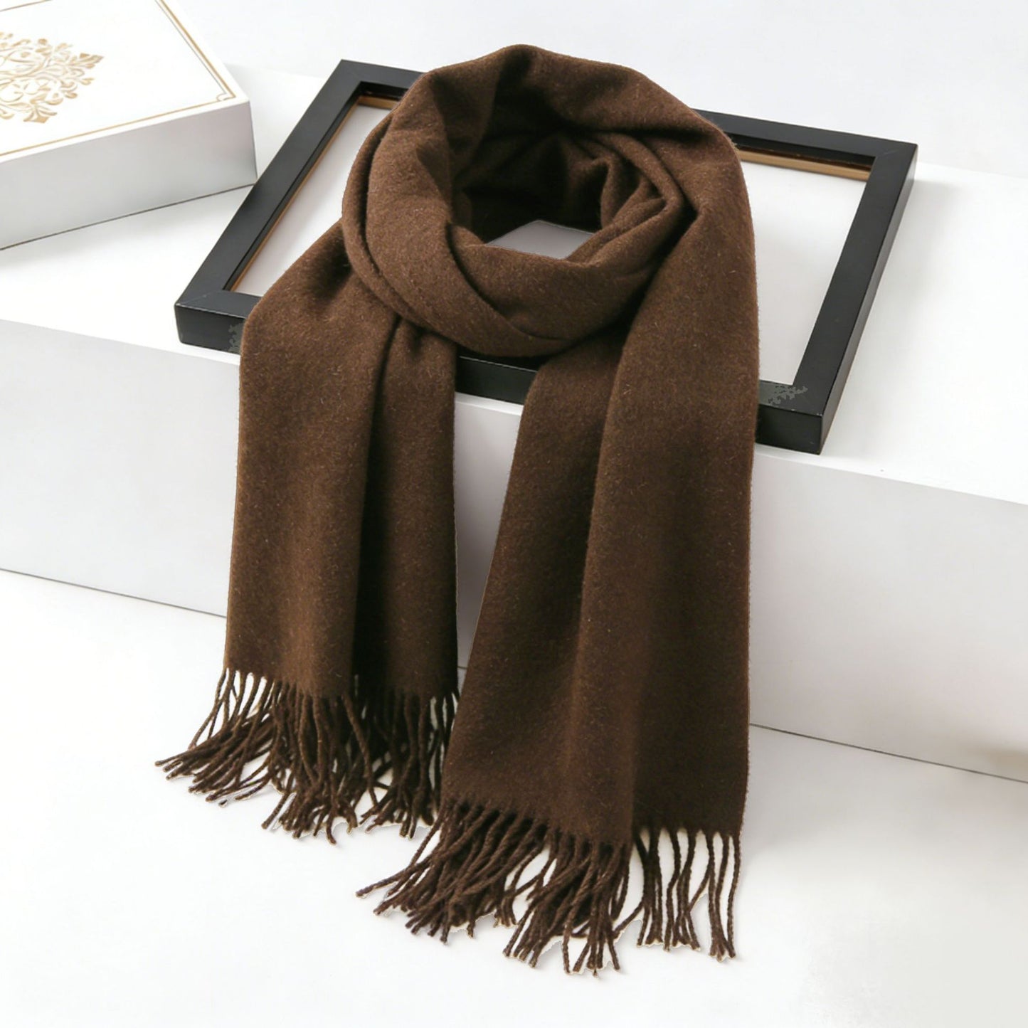 Damen Eleganter Schal aus weichem Kaschmir Brehn