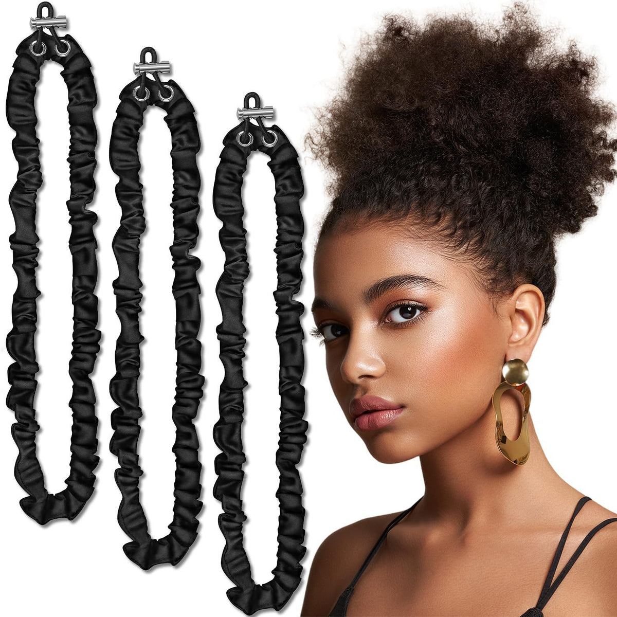 Schlanke Satin-Haaraccessoires