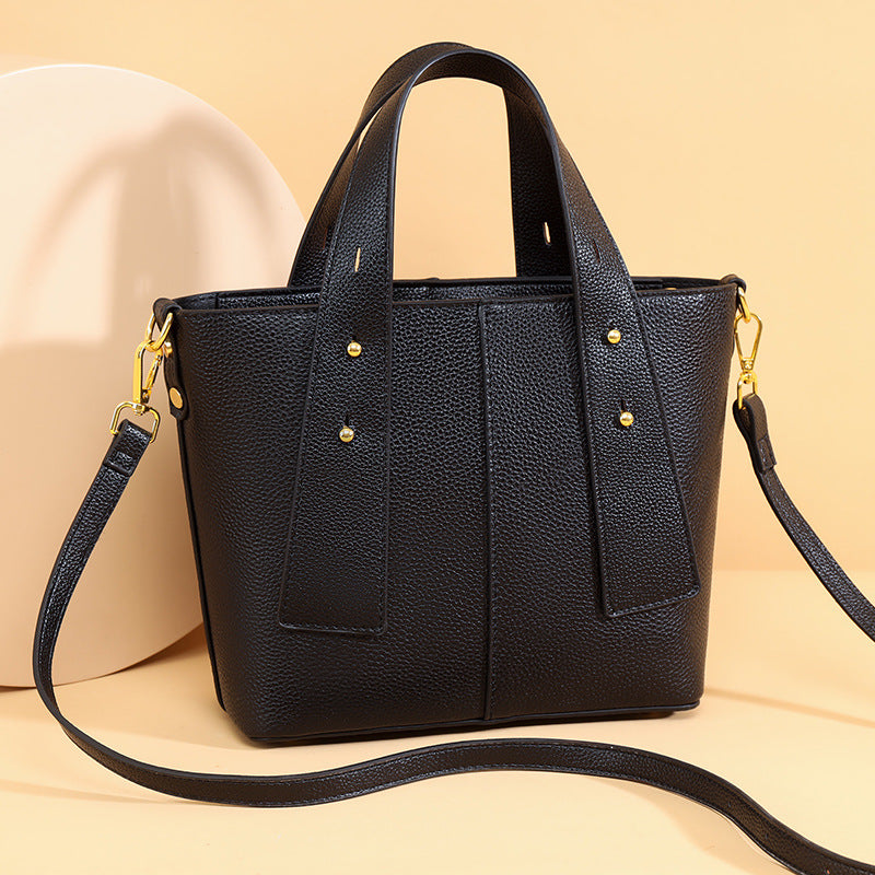 Texturiertes veganes Leder Mehrfach-Taschen Tote Brehn