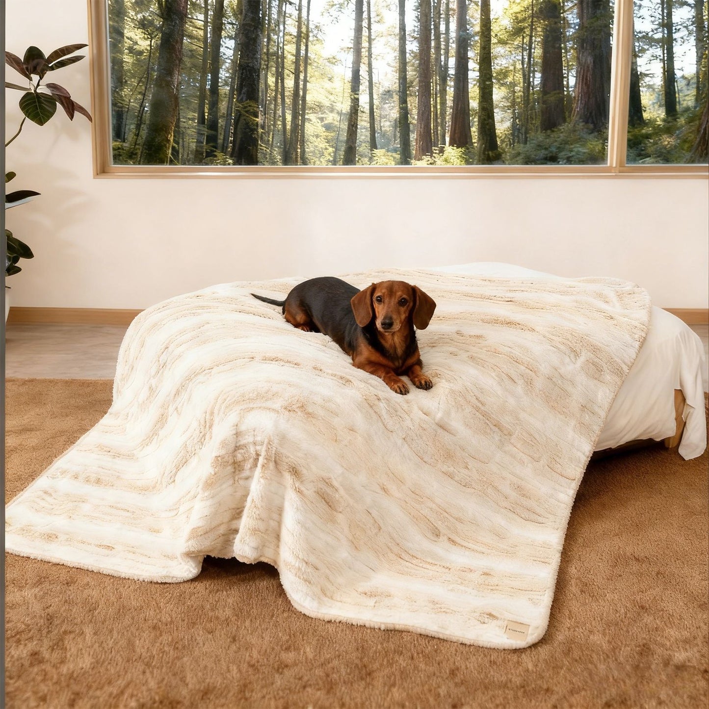 Plüsch Hund Wurfdecke