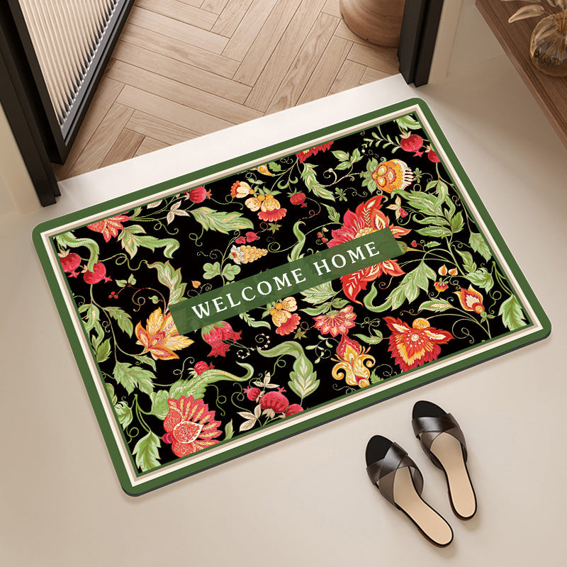 Vintage Floral Pattern Badmatte Brehn