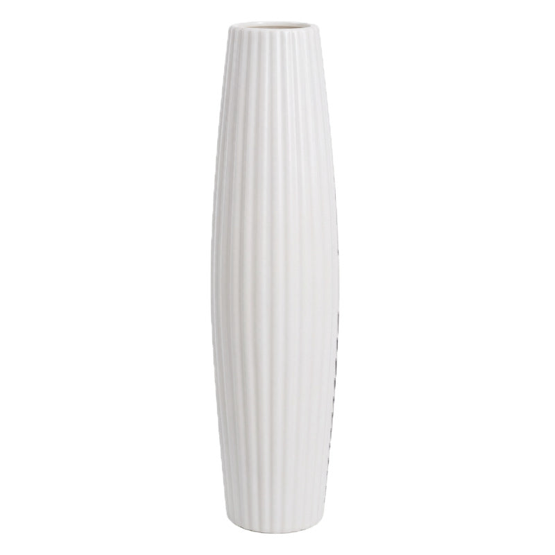 Elegante gerippte keramische Bodenvase Brehn