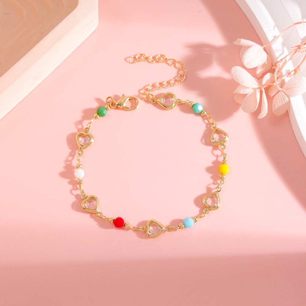 Buntes Herz Charm Armband Brehn