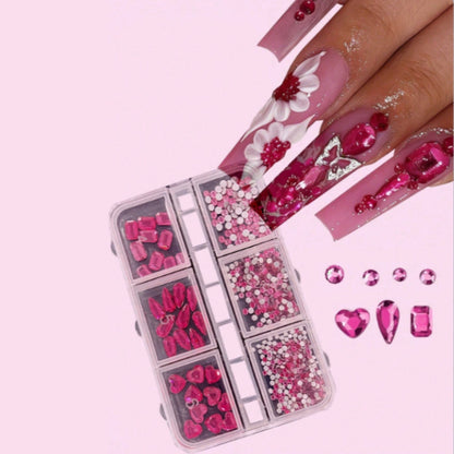 Dekorative Nagelkunst Strass Stein Set