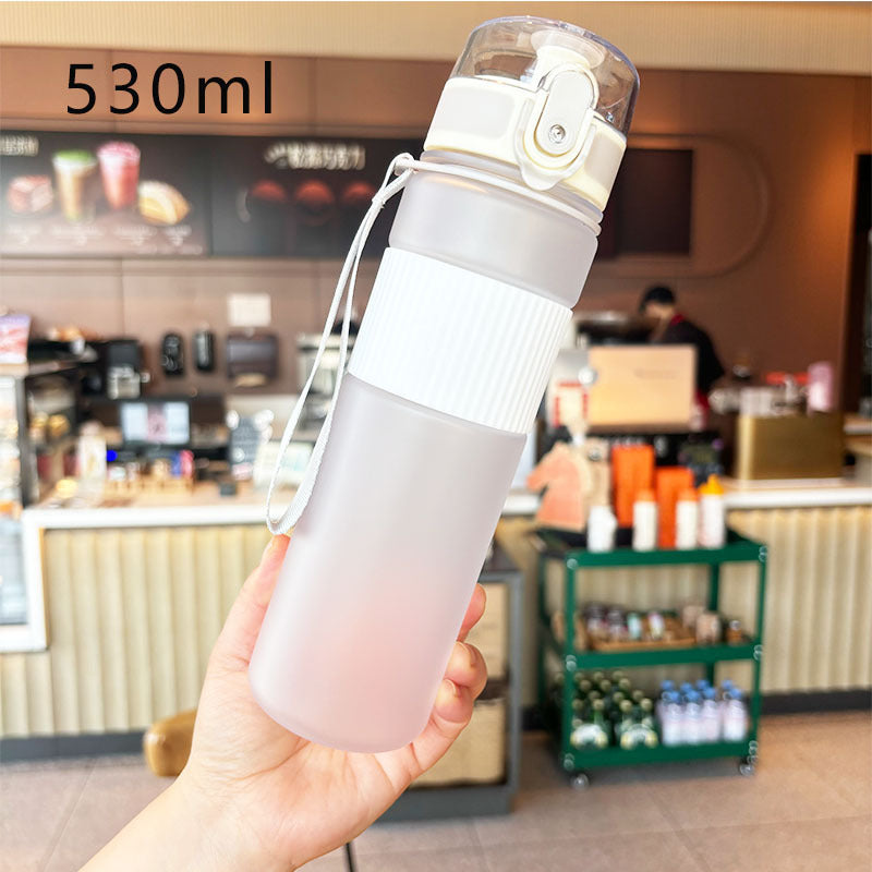 Damen praktische und auslaufsichere Trinkflasche mit integriertem Trageband Brehn