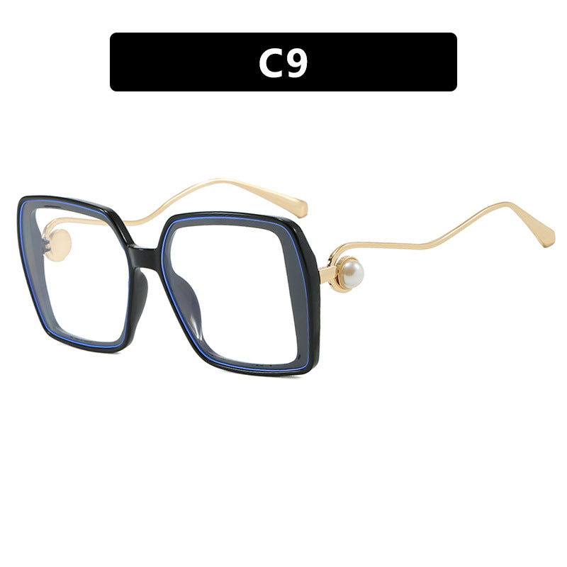 Damen modische quadratische Brille mit elegantem Metallrahmen und einzigartigen Akzenten Brehn
