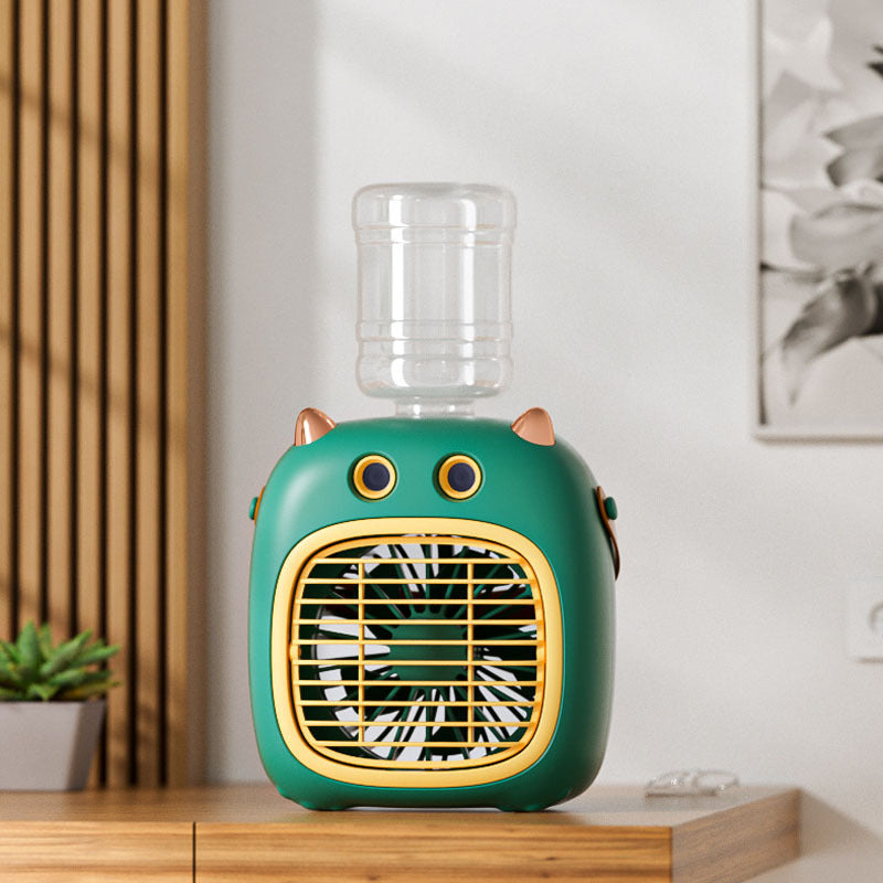 Kühlender kompakter Tisch-Evaporationsnebelventilator-Luftbefeuchter mit nachfüllbarem Oberfüllbehälter und verstellbarem Luftstrom Brehn