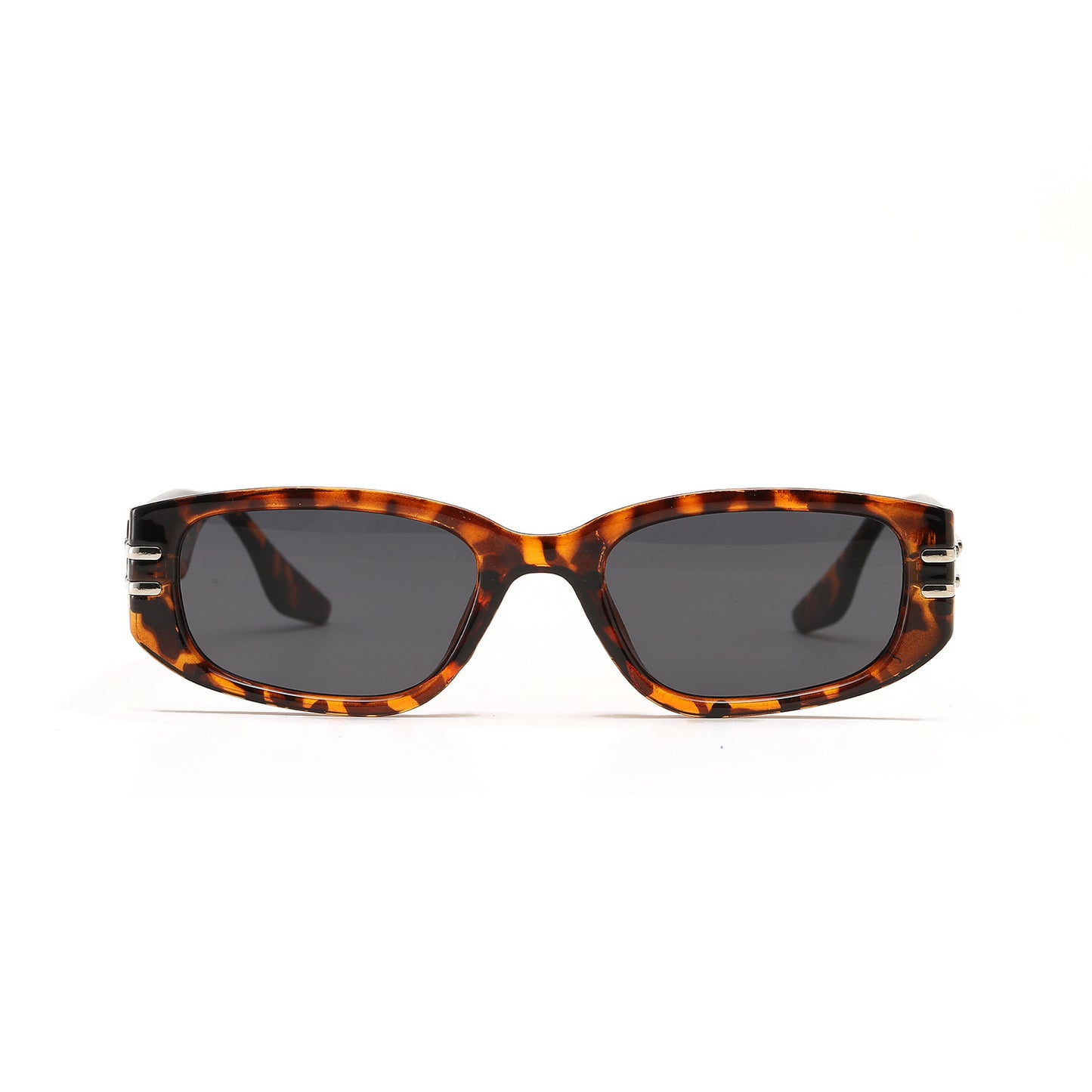 Damen modische rechteckige Sonnenbrille mit eleganten Metallakzenten Brehn