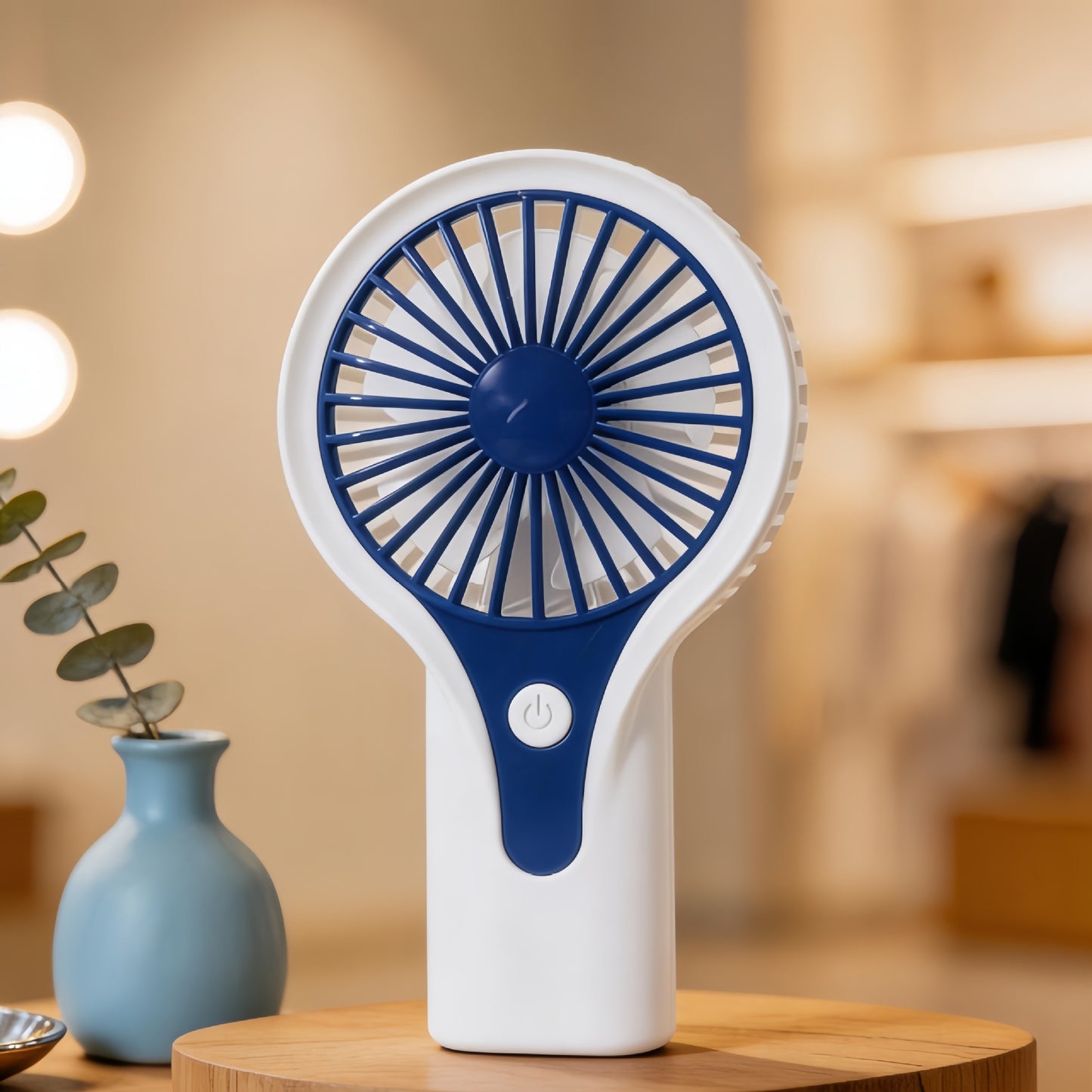 Damen Tragbarer USB Handventilator mit ergonomischem Griff und flexibler Neigetechnologie Brehn