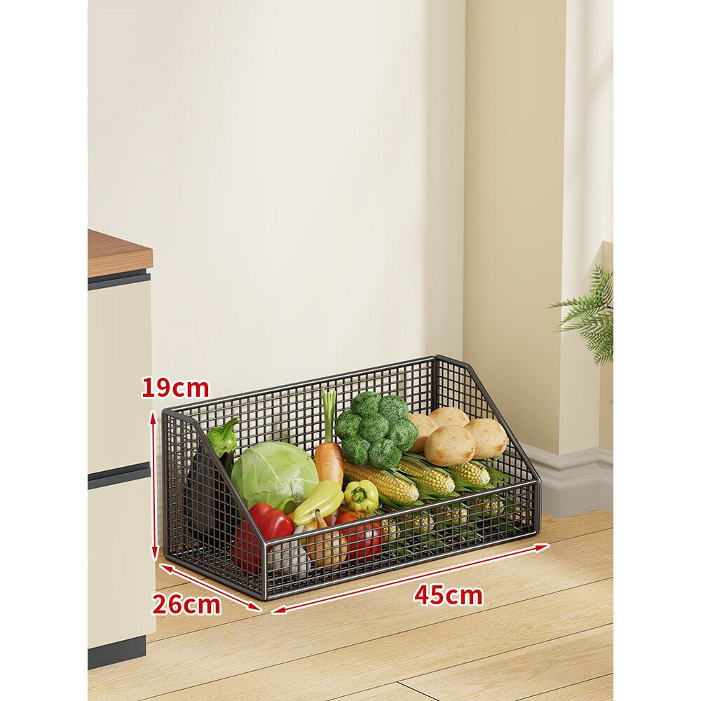 Zwei-Stufiges Mesh-Rollwagen Küche Obstlagerwagen