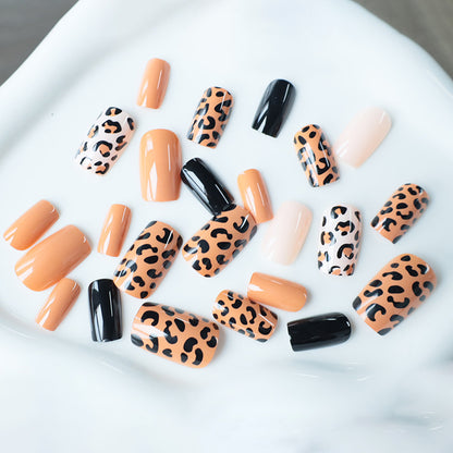 Trendige Leoparden-Print Nagelkunst-Fextensions Brehn