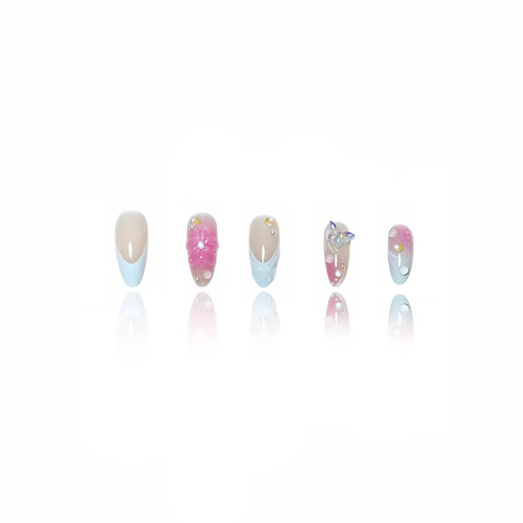 Premium Floral Art Press-On Nail Set Brehn