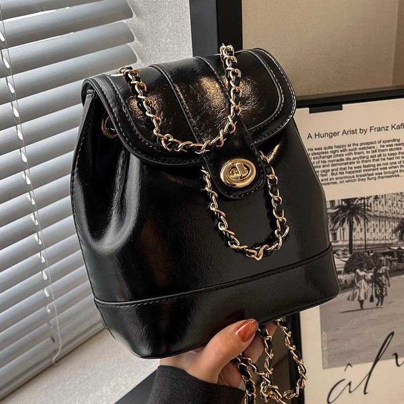Chic Ketten-akzentierte Bucket-Handtasche Brehn