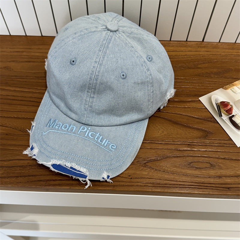 Damen Destroyed Denim Baseball Cap Brehn 1783922478