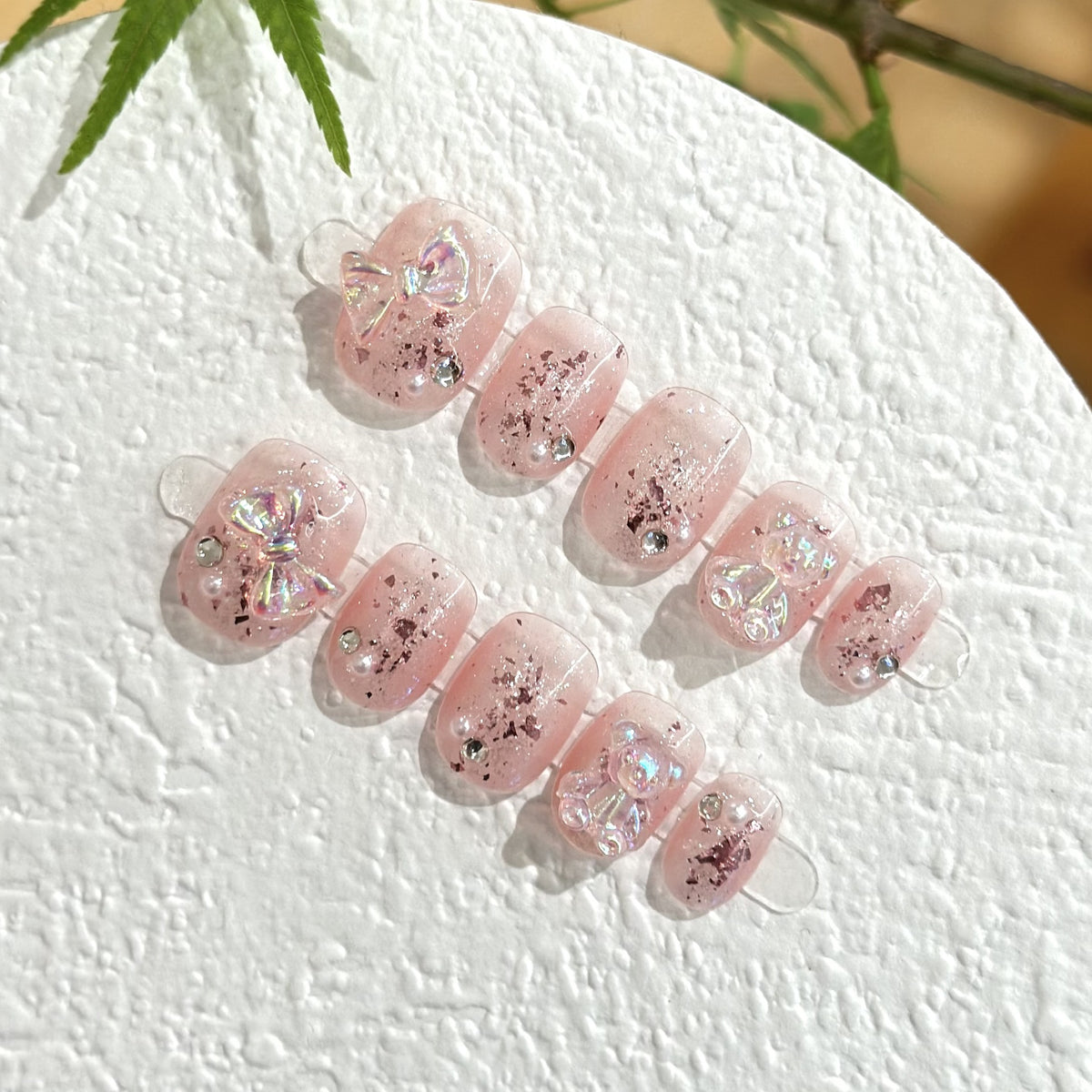 Elegantes Press-On-Nagelset