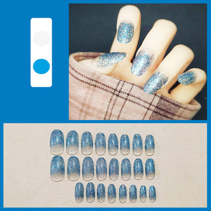 Glitzerndes Ombre Press-On Nägel