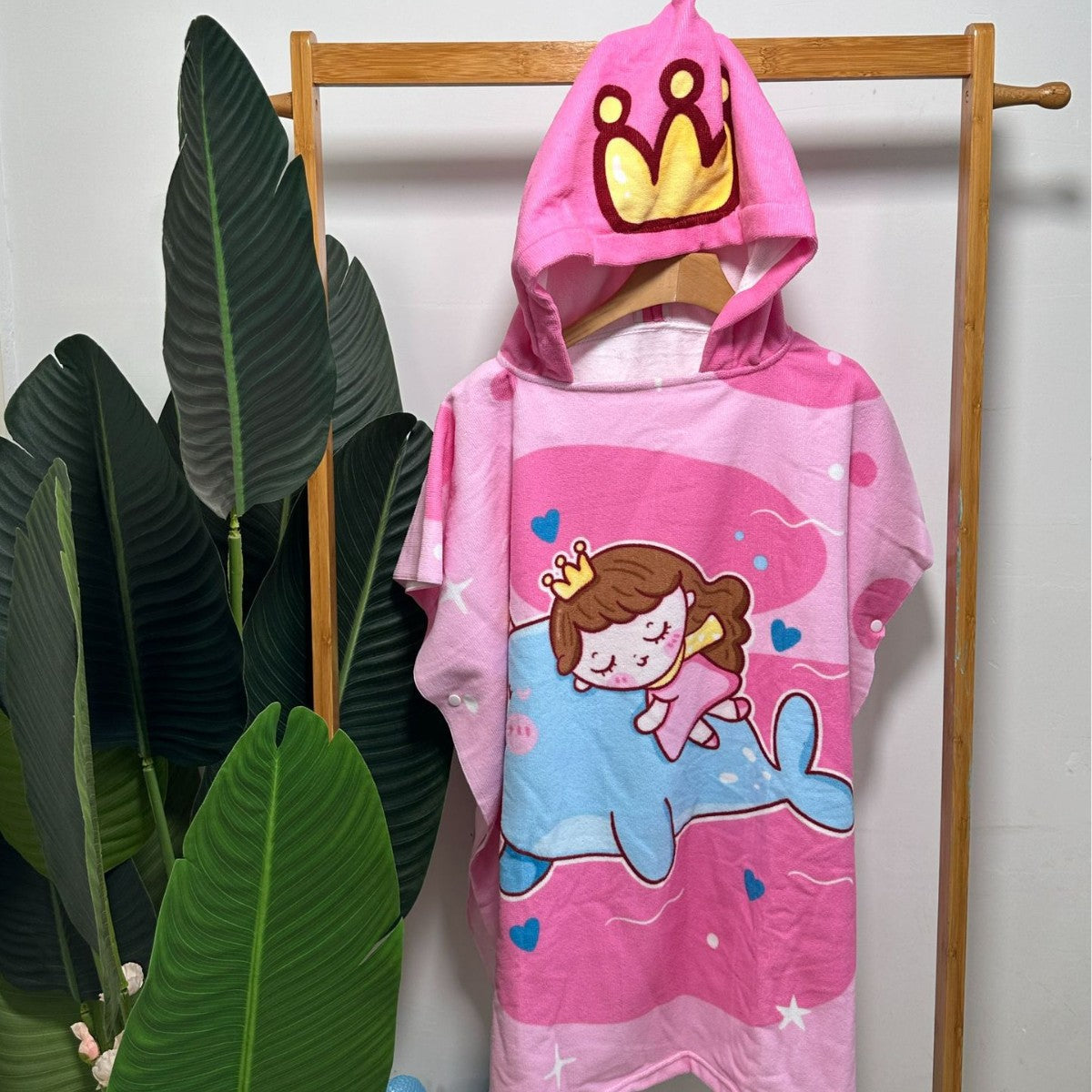 Kinder Haifisch-Design Kapuzenhandtuch Poncho Brehn