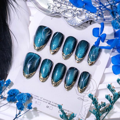 Glamourös Glitzerndes Press-On Nagelset