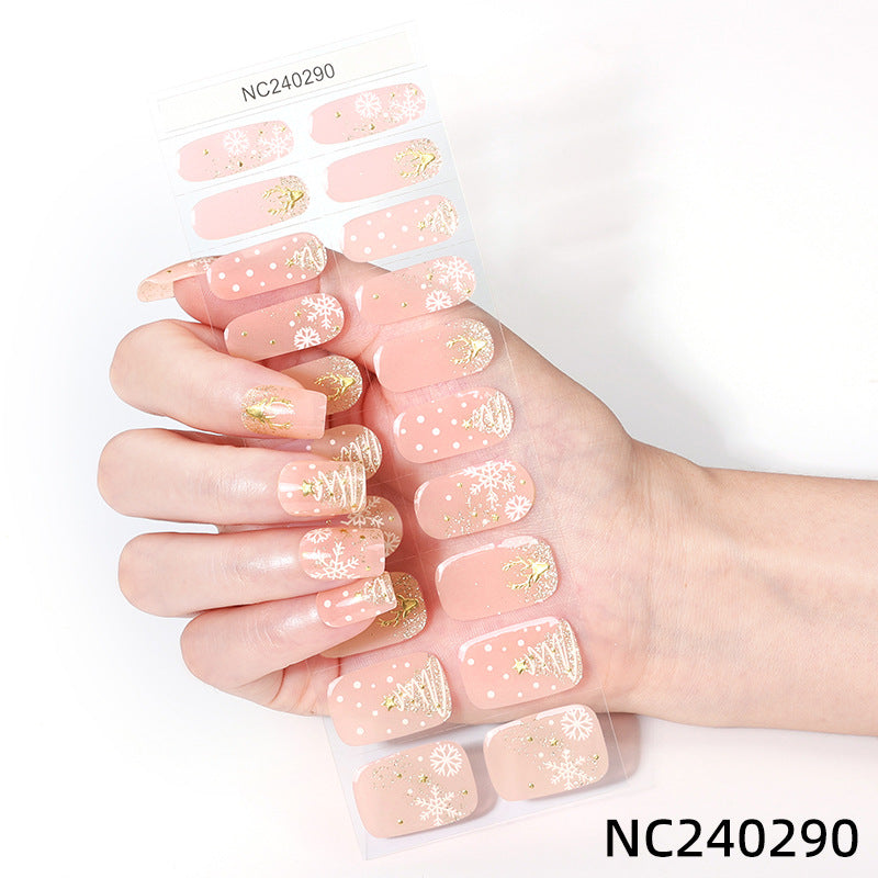 Elegante Blumenmuster Nagelwraps