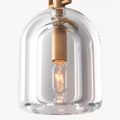 Industrielle Glas Pendelleuchte