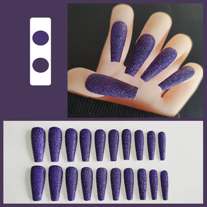 Glänzendes Langes Coffin Press-On Nails Set