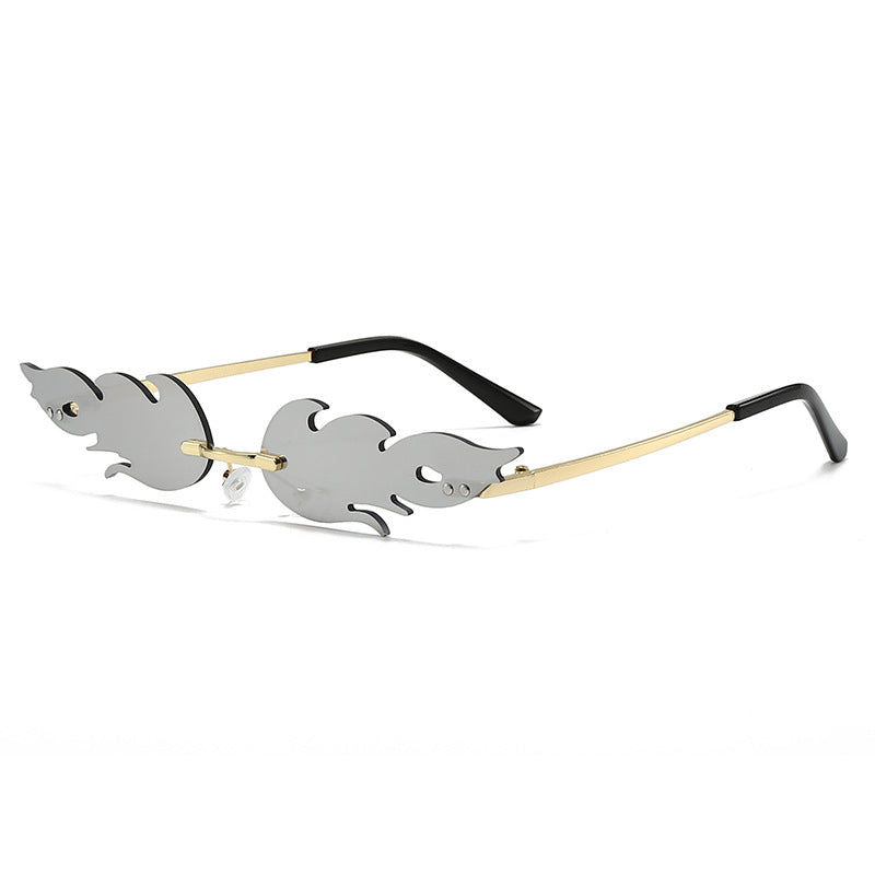 Damen extravagante Sonnenbrille im kreativen Flammendesign Brehn