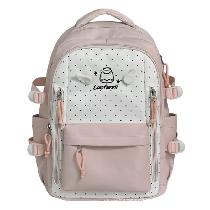 Verspielter gepunkteter Mehrfach-Taschen Rucksack Brehn