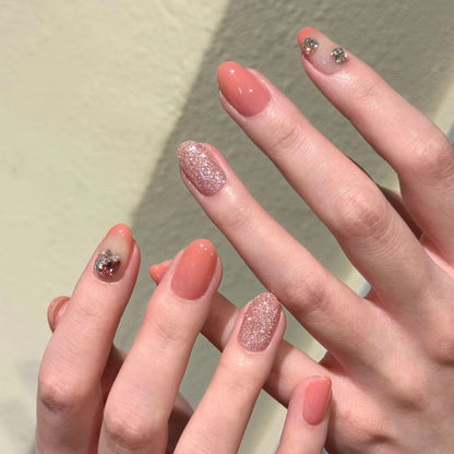 Glitzerndes Press-On Nagelkunstset