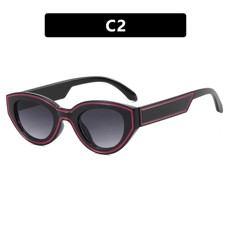 Damen Cat-Eye Sonnenbrille mit robustem transparenten Rahmen und schützendem UV-Filter Brehn