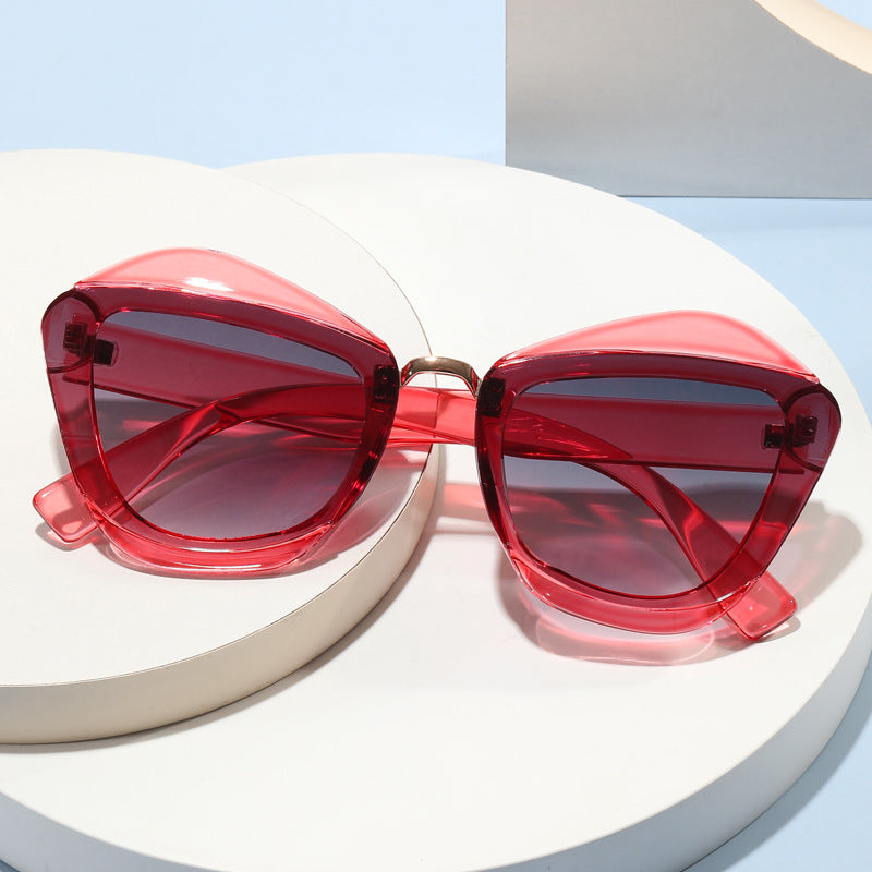 Damen auffällige Designer-Sonnenbrille mit extravagantem Rahmen Brehn