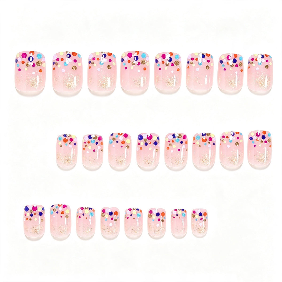 Dekoratives Punktmuster Press-On Nail Art Brehn