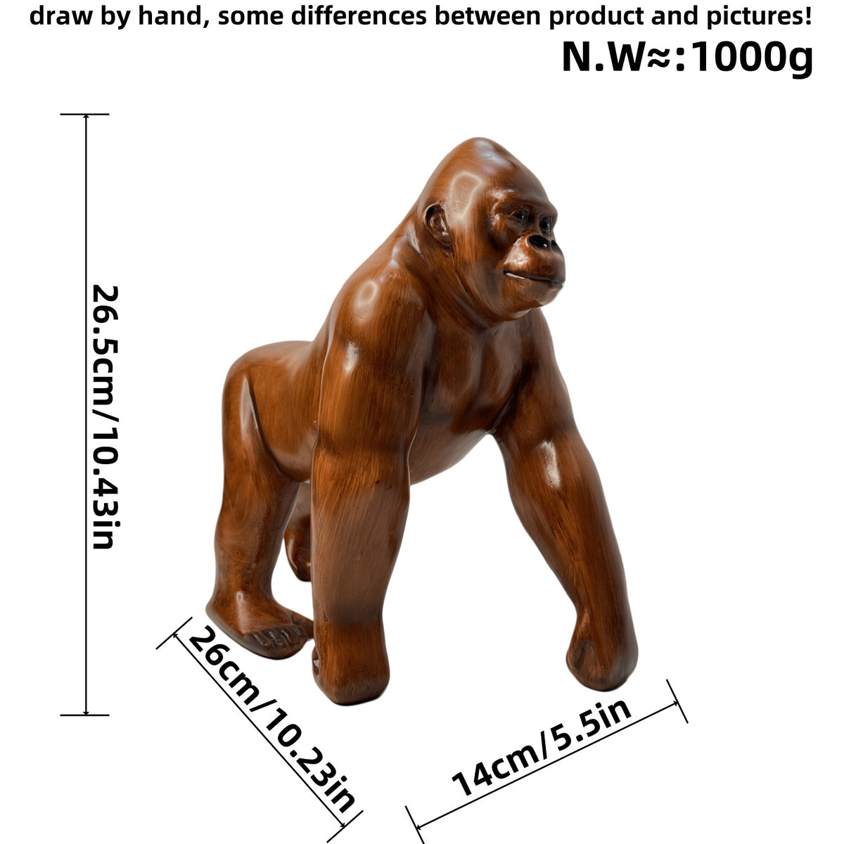 Kunstvolle Gorillaskulptur Brehn