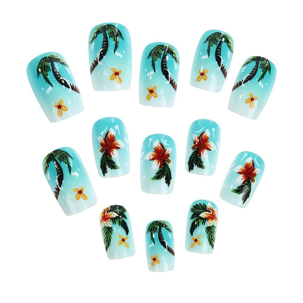 Nail Art Design mit tropischen Motiven Brehn
