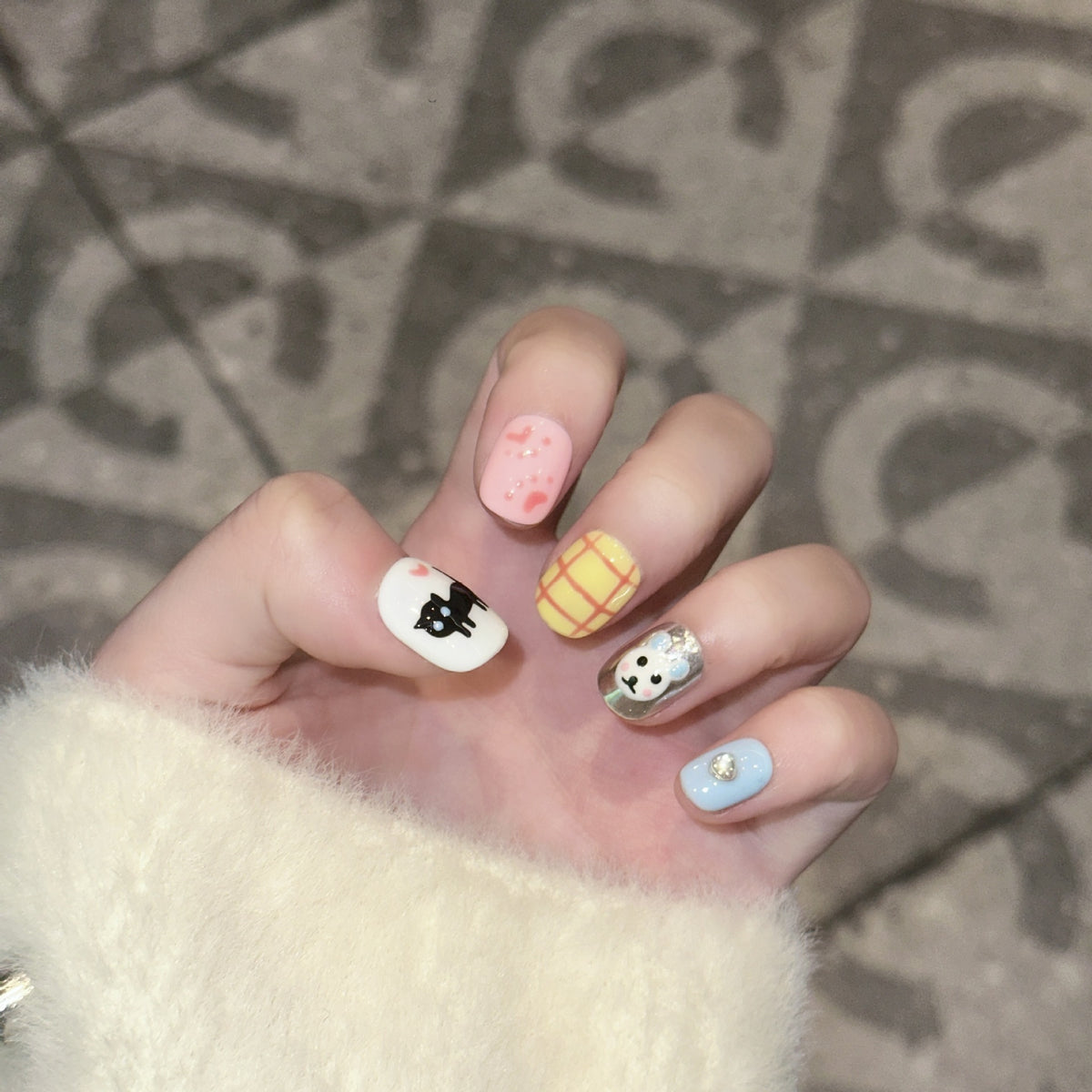 Niedliches Tierdesign Nagelkunst Set Brehn