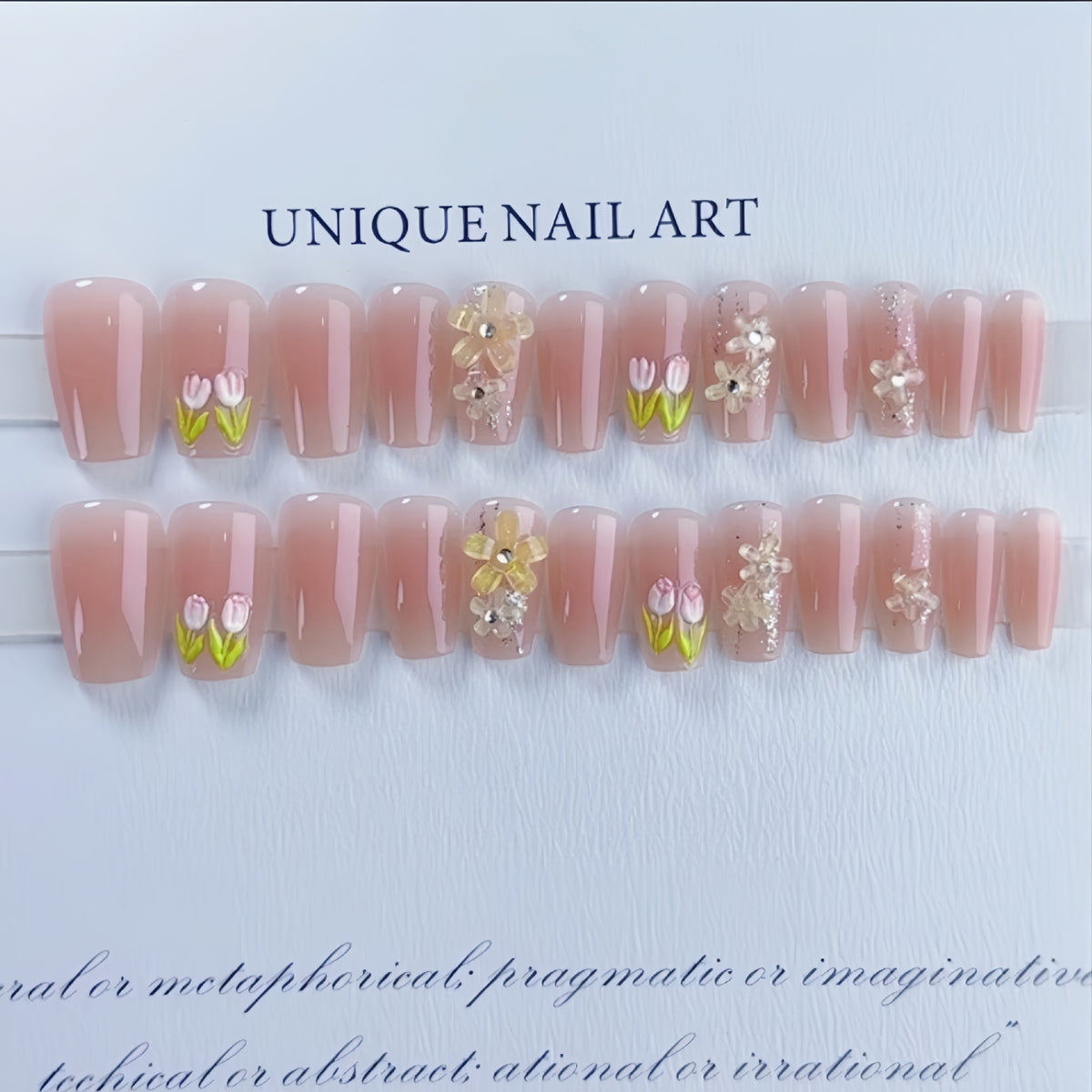 Floral Art Press-On Nail Set Brehn