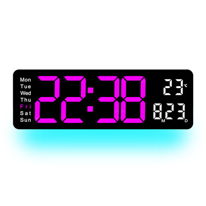 Digitaler LED-Wecker mit Temperatur- und Wochentagsanzeige Brehn