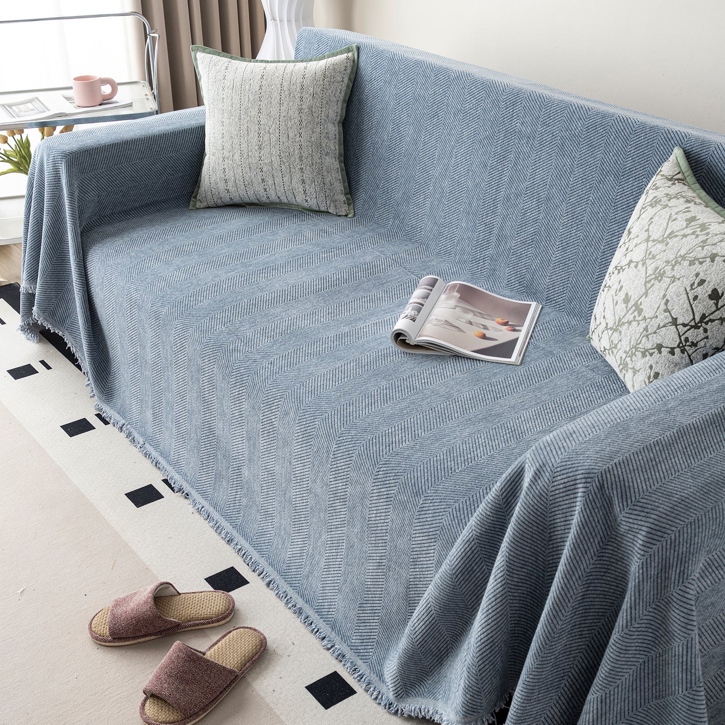 Fischgräten Sofa Decke