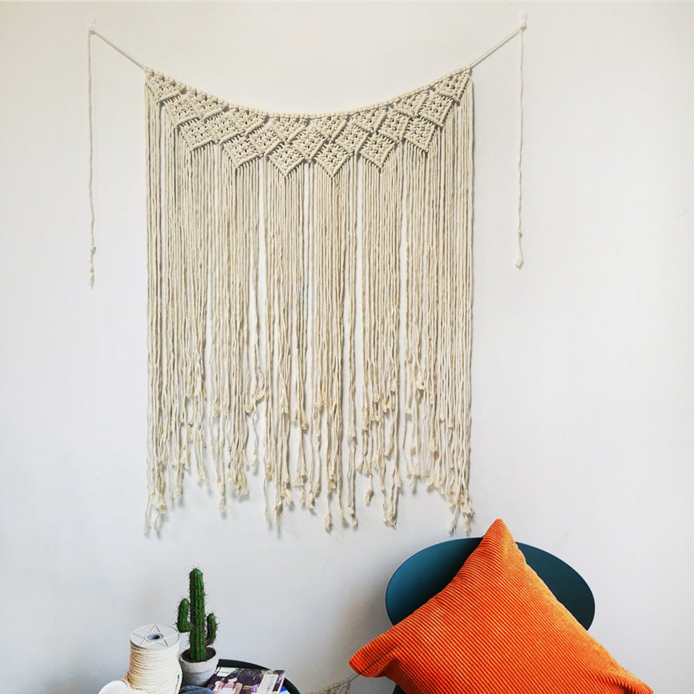 Makramee Wandbehang mit künstlerischem Design
