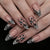 Künstlerische Leopard-Print Stiletto-Nagelkunst-Tipps Brehn