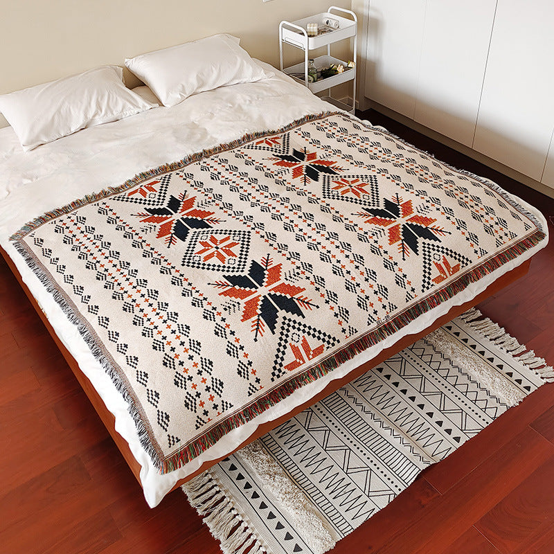 Bohemian gemusterte Wurfdecke