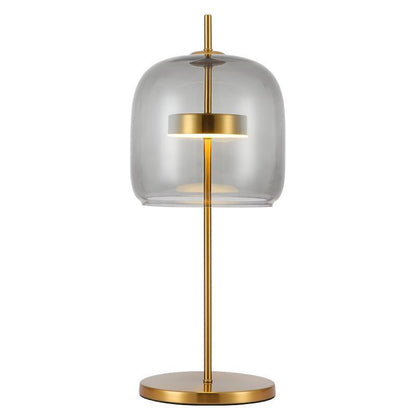 Moderne Glas Tischlampe mit goldenen Akzenten