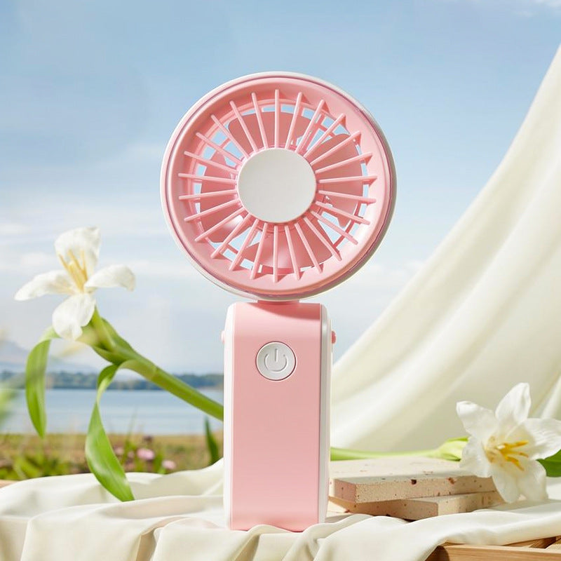 Kühlender tragbarer Handheld-Bärenohr-Mini-Ventilator mit verstellbarem Neigungswinkel USB-aufladbar Desktop-Ständer Brehn